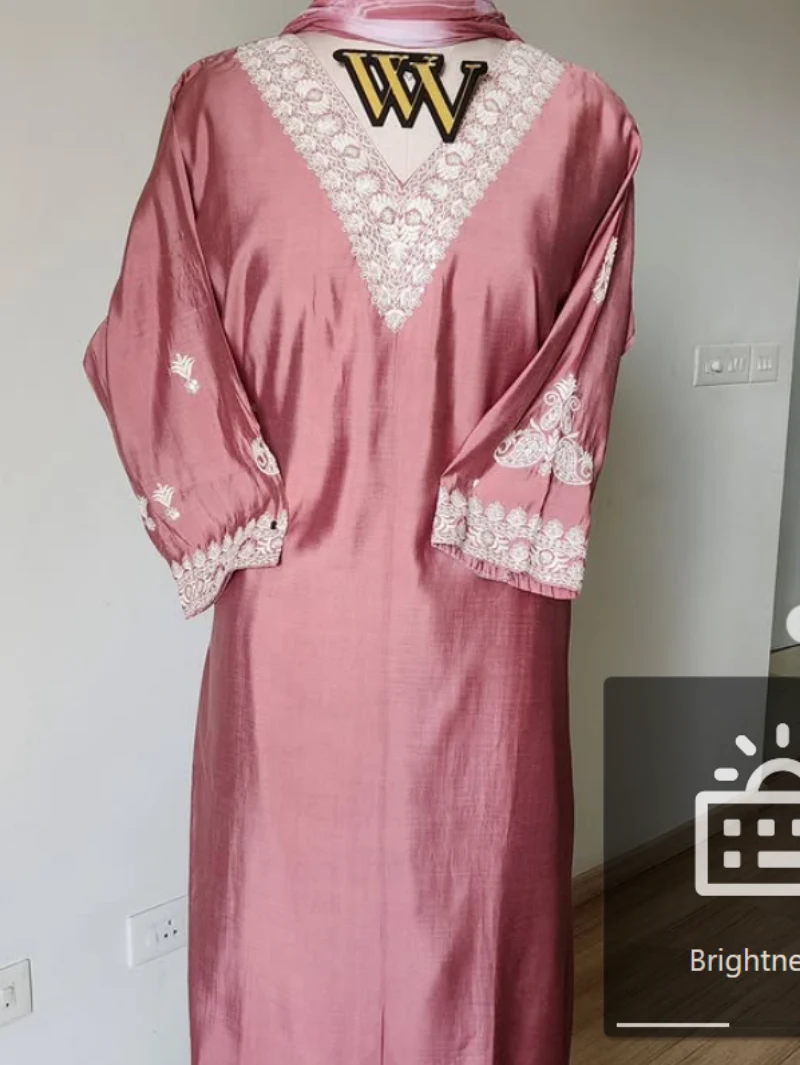 Blush Pink Embroidered 3-Piece Set - Image 2